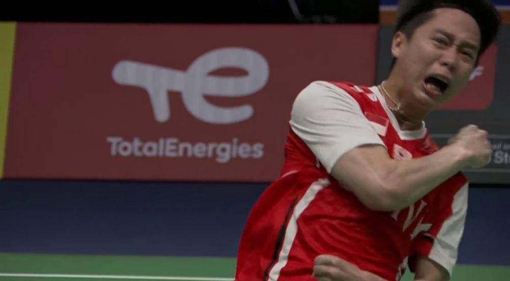 Pertandingan semifinal ganda putra Thomas Cup 2022 Indonesia vs. Jepang pada, Jumat (13/5/2022) di Impact Arena, Bangkok, Thailand. (dok. youtube.com/BWF TV)