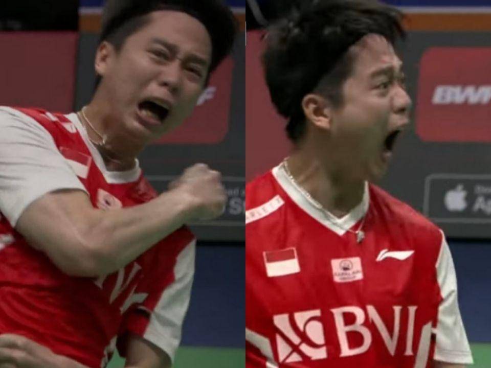 Pertandingan semifinal ganda putra Thomas Cup 2022 Indonesia vs. Jepang pada, Jumat (13/5/2022) di Impact Arena, Bangkok, Thailand. (dok. youtube.com/BWF TV)