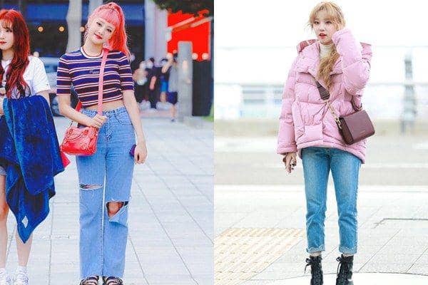 15 Inspirasi Padu Padan Celana Jeans ala Member (G)I-DLE, Stylish!