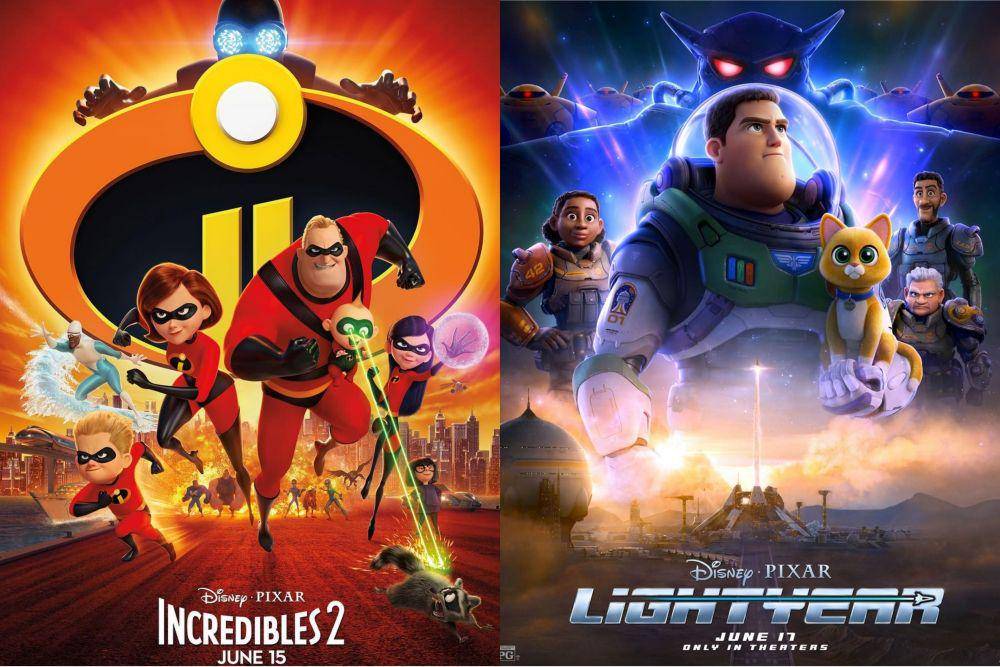 Incredibles 2 (2018) dan Lightyear (2022) (instagram.com/theincredibles | instagram.com/pixarslightyear)