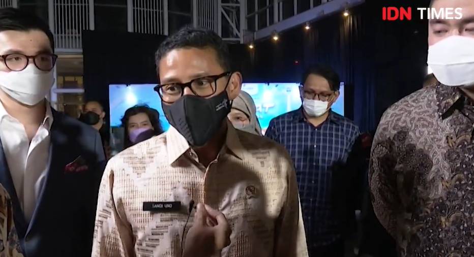 Sandiaga Uno di Gala Premiere film Srimulat: Hil yang Mustahal (YouTube.com/IDN Times)