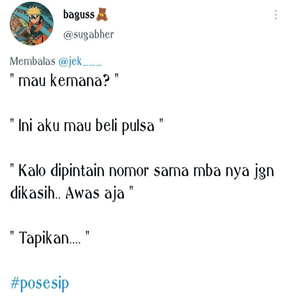 Cuitan netizen ketika chat doi yang posesif (Twitter.com/sugabher)