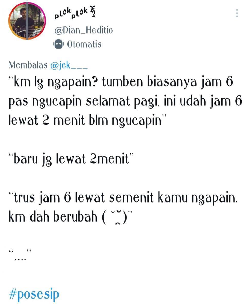 Cuitan netizen ketika chat doi yang posesif (Twitter.com/Dian_Heditio)