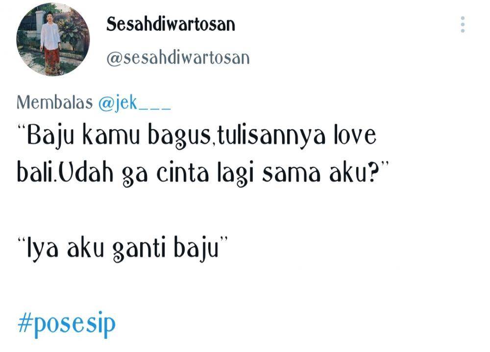 Cuitan netizen ketika chat doi yang posesif (Twitter.com/sesahdiwartosan)