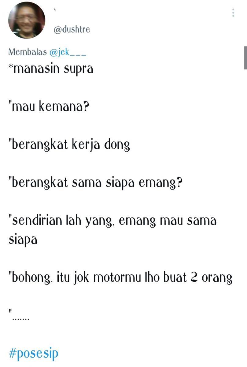 Cuitan netizen ketika chat doi yang posesif (Twitter.com/duhstre)