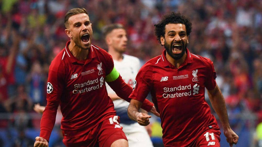 Mohamed Salah melakukan selebrasi di final UCL 2018/2019. (skysports.com)