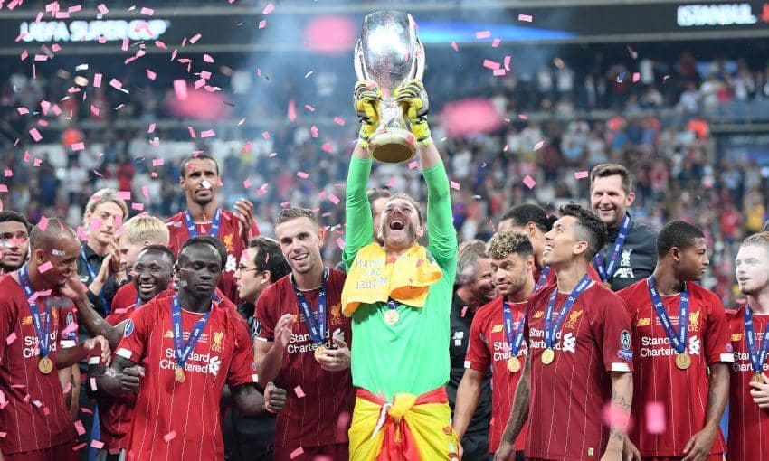 Liverpool melakukan selebrasi juara UEFA Supercup 2019. (liverpoolfc.com)