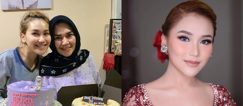 Ayu Tingting tanpa makeup dan menggunakan makeup. (Instagram.com/ayutingting92)