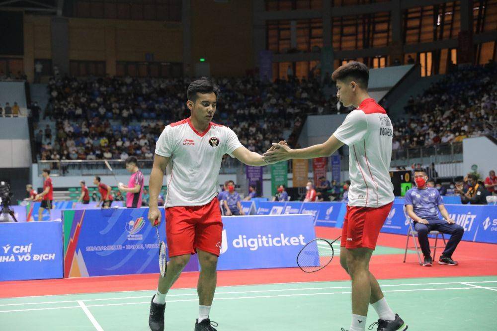 Pramudya Kusumawardana/Yeremia Erich Yoche Yacob Rambitan di SEA Games 2021 (dok. PP PBSI)