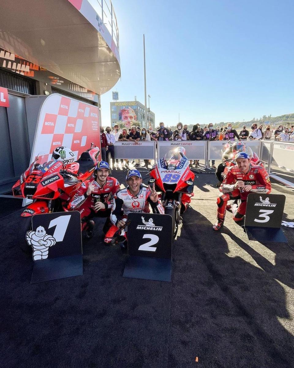 Francesco Bagnaia, Jorge Martin, dan Jack Miller (instagram.com/ducaticorse)