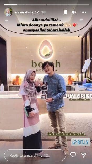 potret Bahagia Anisa Rahma dan suami umumkan hamil anak pertama (instagram.com/anisarahma_12)