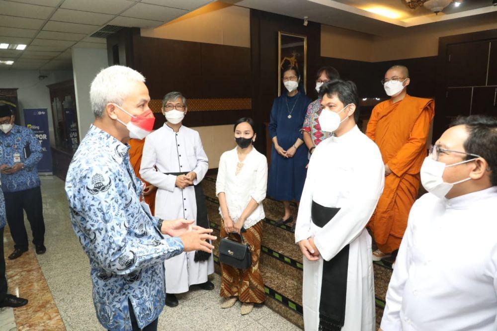 Minta Restu Acara Srawung, Para Pastor dan Pendeta Temui Ganjar Pranowo
