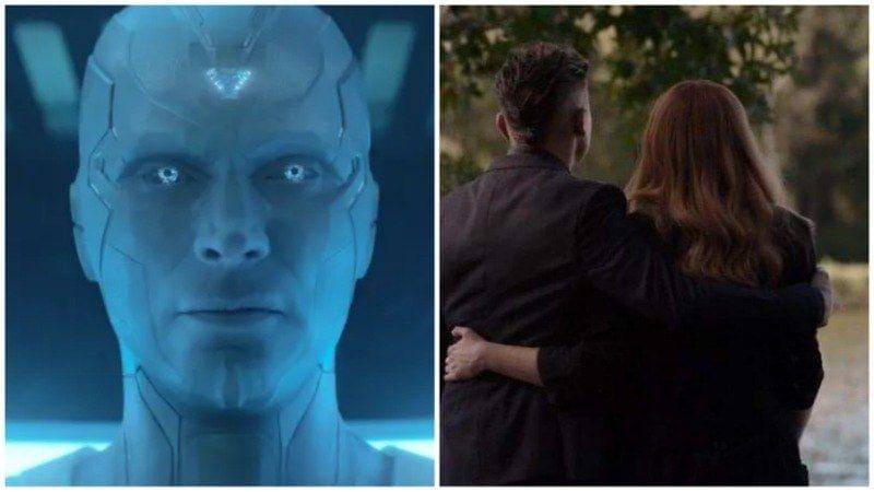 Vision Putih serta Clint dan Wanda. (Dok. Marvel Studios/WandaVision, Avengers: Endgame)