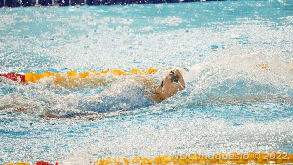 Aksi perenang Indonesia, Flairene Candrea Wonomiharjo, saat berlaga di SEA Games 2021 / Dokumentasi Komite Olimpiade Indonesia