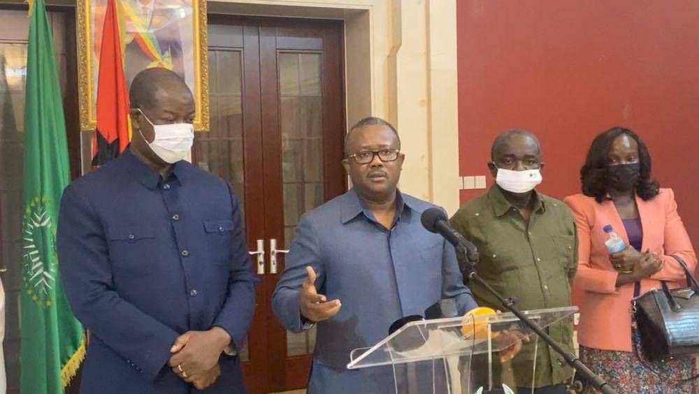 Presiden Guinea-Bissau, Umaro Sissoco Embalo (tengah). (twitter.com/ThomasVLinge)