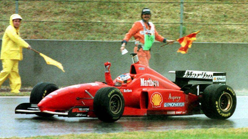 Michael Schumacher meraih kemenangan pada GP Spanyol 1996. (formula1.com)