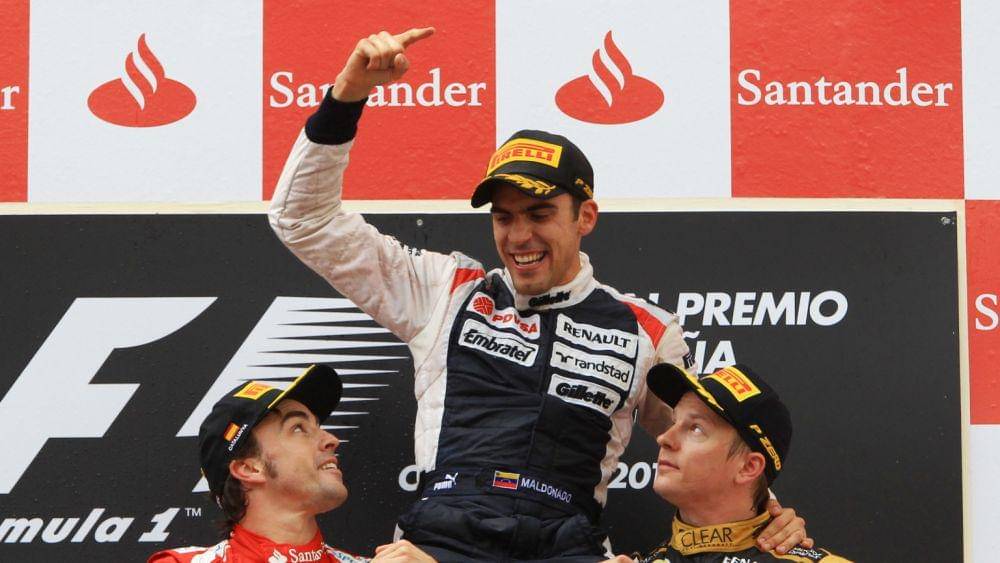kemenangan Pastor Maldonado pada GP Spanyol 2012 (formula1.com)