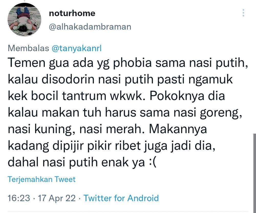 Fobia terabsurd warganet (twitter.com/alhakadambraman)