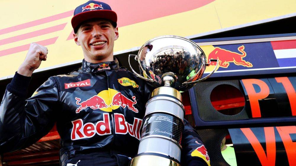Max Verstappen meraih kemenangan pada GP Spanyol 2016. (skysports.com)