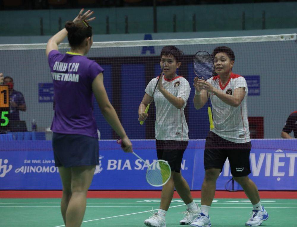 Apriyani Rahayu/Siti Fadia Silva Ramadhanti di SEA Games 2021 (Dok. PP PBSI)