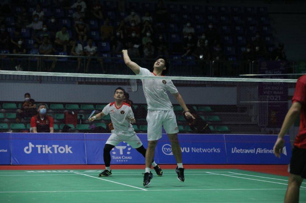 Leo Rolly Carnando/Daniel Marthin di SEA Games 2021 (Dok. PP PBSI)