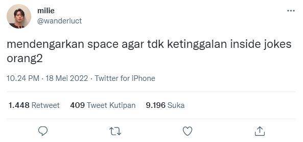 tweet kocak netizen setelah space viral Safa (twitter.com/wanderluct)