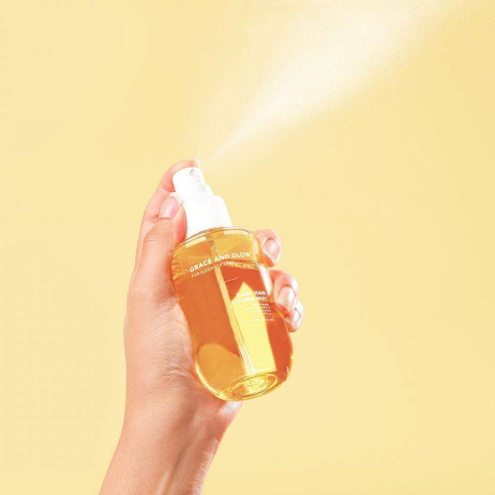 Grace and Glow Daisy Hair Mist Sweet Scented and Silk Hair (instagram.com/graceandglow.id)