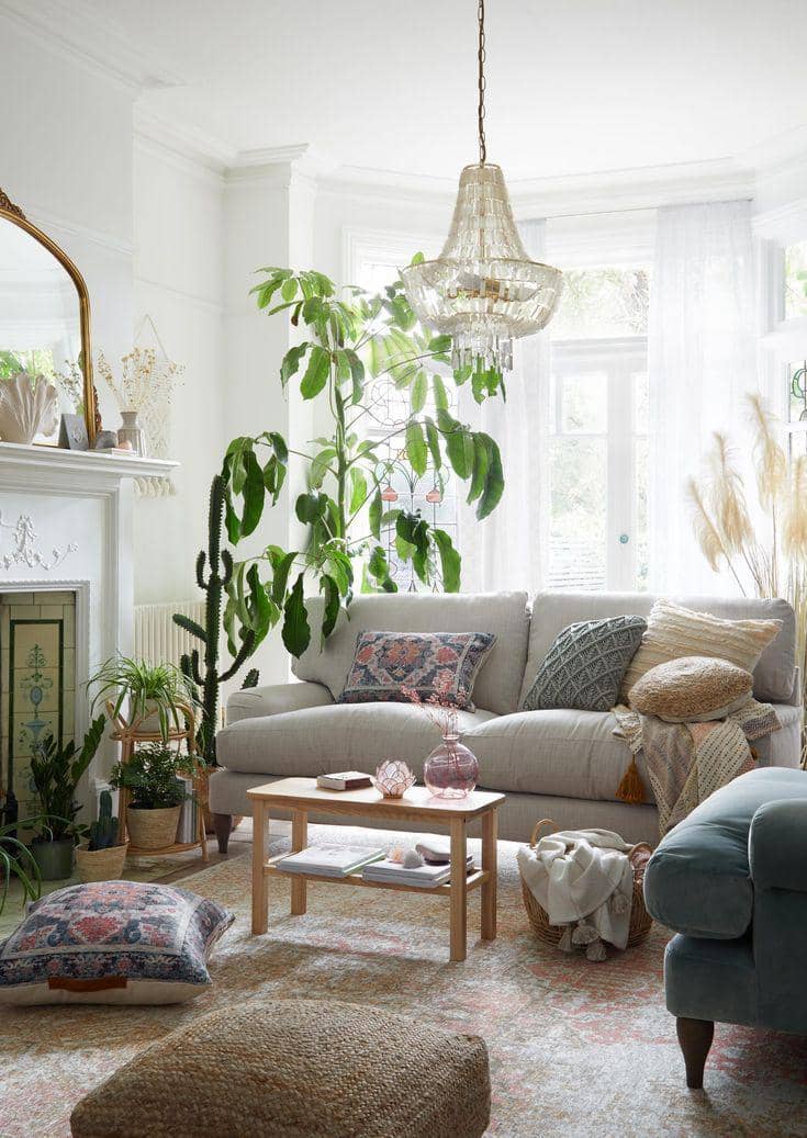 ilustrasi ruang tamu hijau (pinterest.com/House Beautiful)