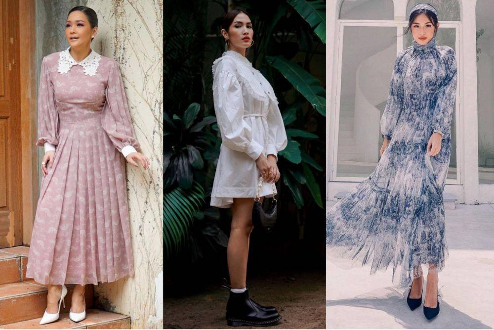 9 Inspirasi Bishop Sleeve Dress, Auto Dongkrak Level Anggunmu!