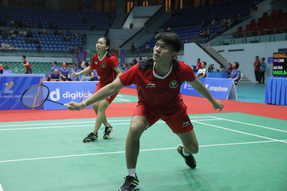 Adnan Maulana/Mychelle Crhystine Bandaso di SEA Games 2021 (dok. PP PBSI)