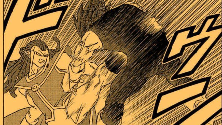 Gas menyerang Vegeta. (Dok. Shueisha/Dragon Ball Super)