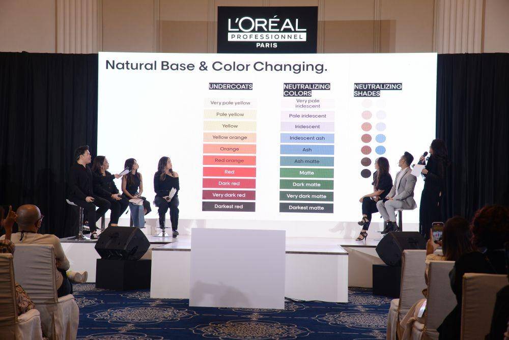 Indra Tanudarma, Surya Aggreni, Amanda Shafira, Janet Abigail, Swan Dewi, dan Hendra Purjaka dalam French Glossing New Service Launch by L'Oreal Professionel. 18 Mei 2022. (dok. L'Oreal Professionel)