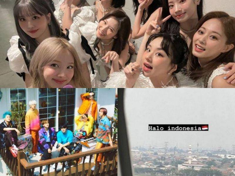 Unggahan member TWICE dan NCT Dream di Indonesia. (Berbagai sumber)