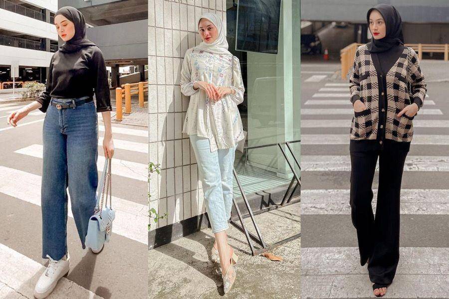 OOTD hijab casual ala Sabrina Sosiawan (instagram.com/sabrinasosiawan)
