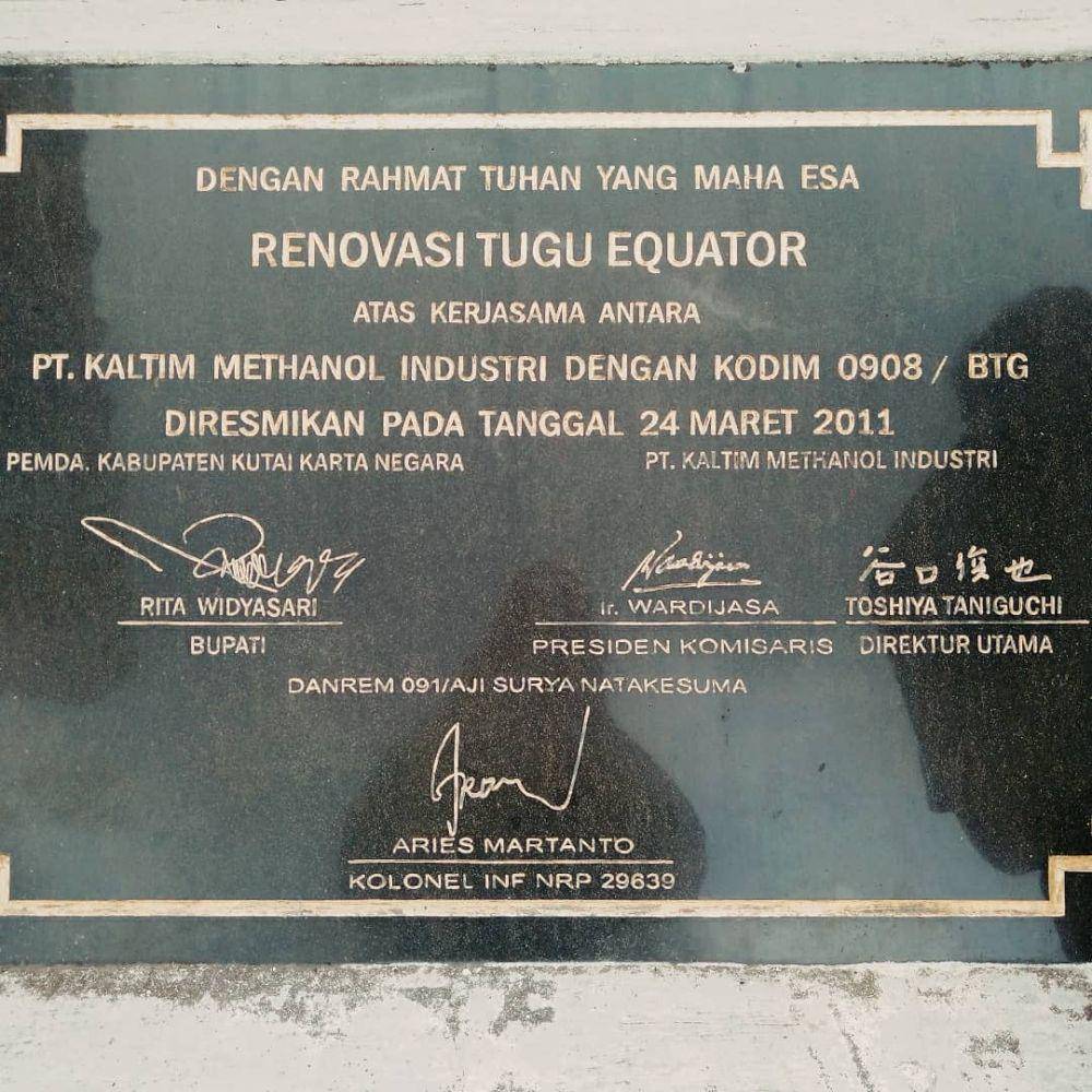 potret Tugu Khatulistiwa Santan Ulu (instagram.com/aryawks)