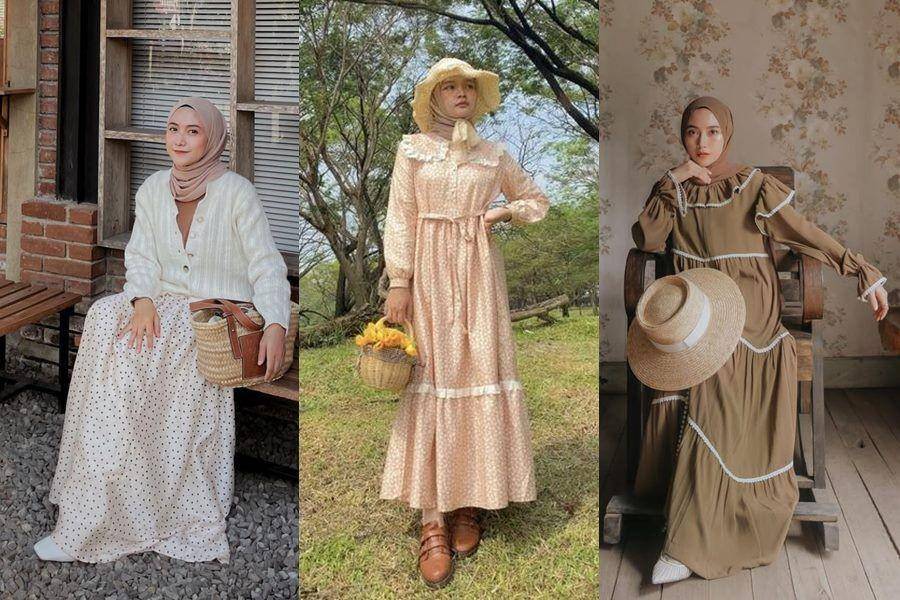 Style hijab cottagecore (instagram.com/nisacookie)