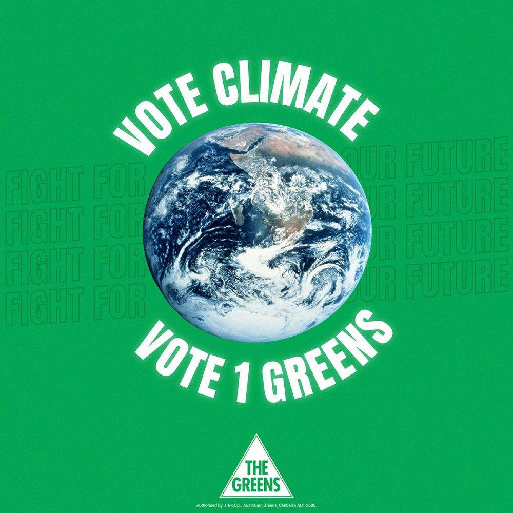 kampanye Partai Hijau Australia (Twitter.com/Australian Green)