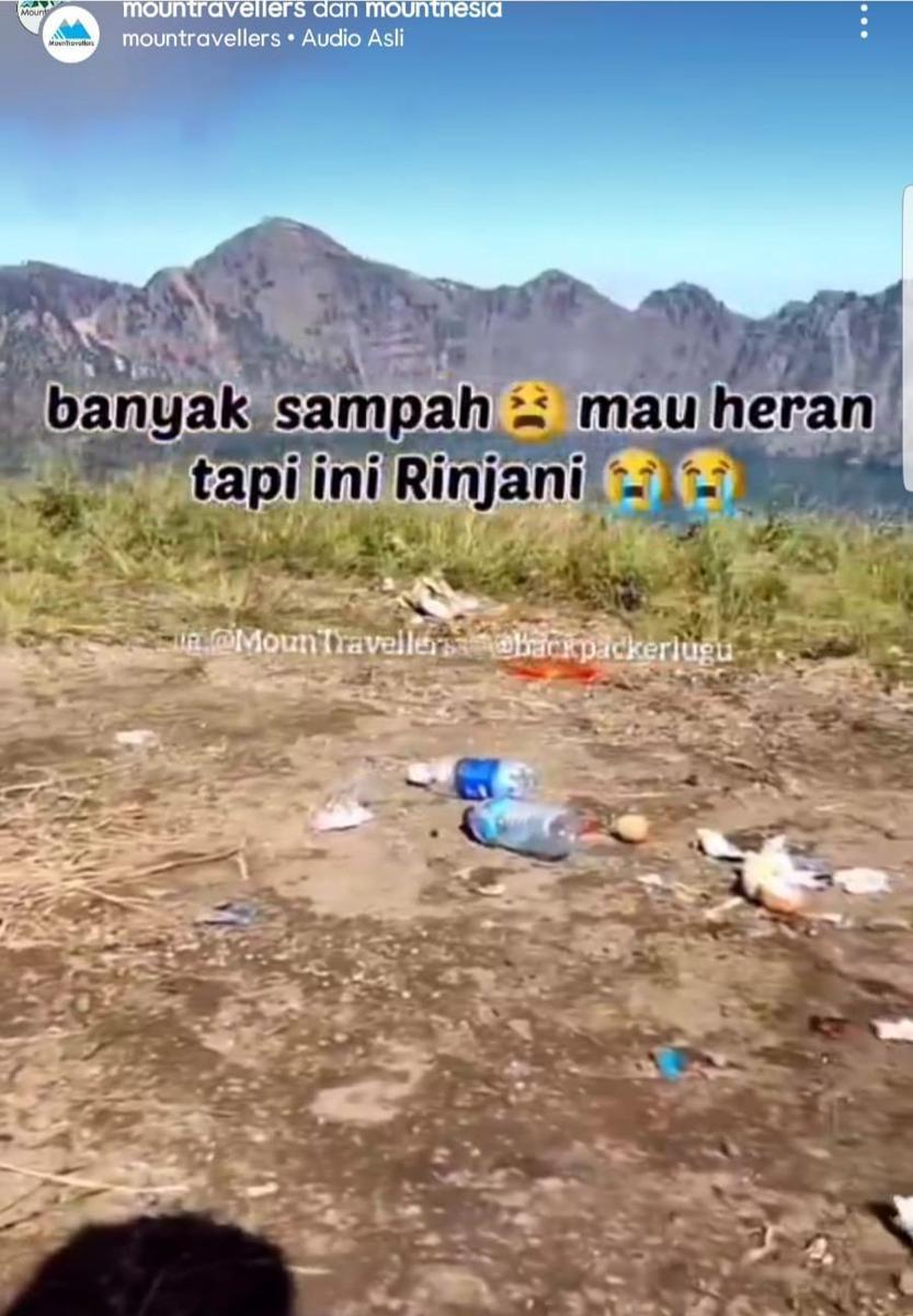 Pendaki Buang Sampah di Rinjani, BTNGR: Ketahuan, Langsung 'Blacklist'
