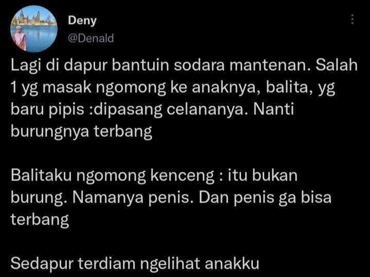 pengalaman warganet beri edukasi seks pada anak (twitter.com/Denald)