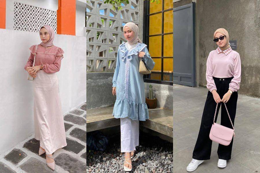 Style soft girl hijab (instagram.com/oliviafindas | instagram.com/inikiranaaa_)