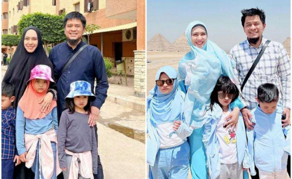 Potret Oki Setiana Dewi bersama keluarga di Mesir. Instagram.com/okisetianadewi