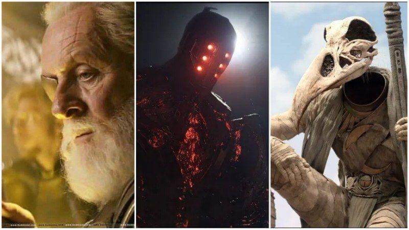 Odin, Arishem, Khonsu. (Dok. Marvel Studio/Thor, Eternals, Moon Knight)