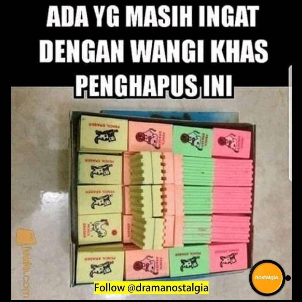ilustrasi alat tulis jadul (instagram.com/dramanostalgia)