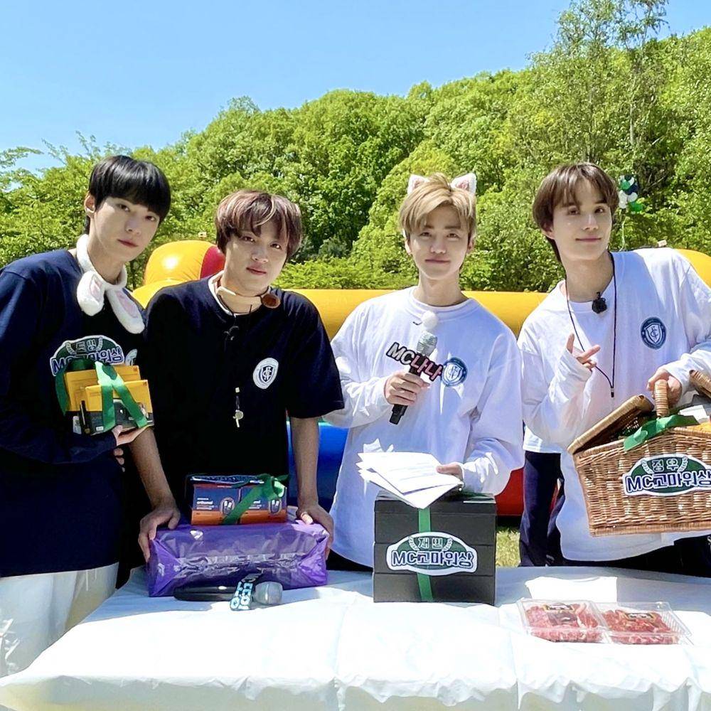 Potret Doyoung, Haechan, Jaemin, dan Jungwoo NCT dalam konten "CT Cheerful Field Day" (twitter.com/NCTsmtown)