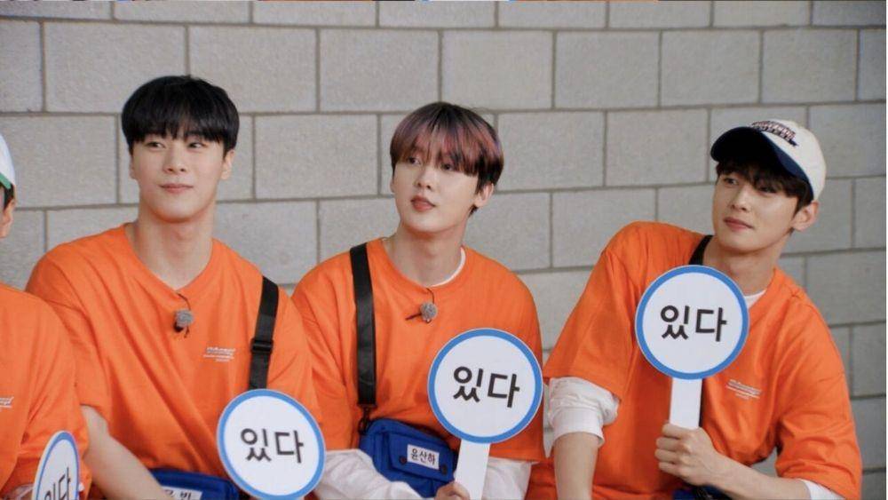 Moon Bin, Sanha, Eun Woo ASTRO (dok. SBS/Running Man)