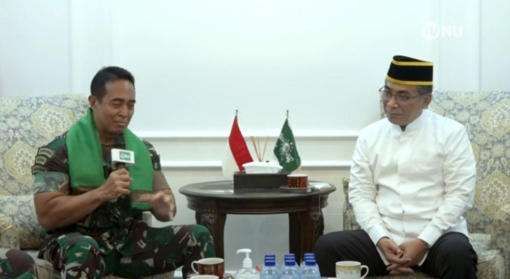 Sowan ke Gus Yahya, Panglima Andika Mau Bikin Bela Negara TNI-NU