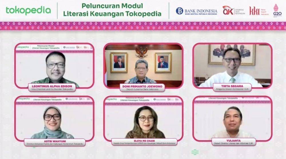 Tokopedia Bersama BI dan OJK Luncurkan Modul Literasi Keuangan untuk UMKM Indonesia (dok. Tokopedia)