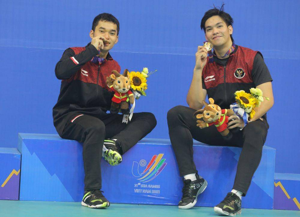 Leo Rolly Carnando/Daniel Marthin amankan medali emas SEA Games 2021 (Dok.PP PBIS)