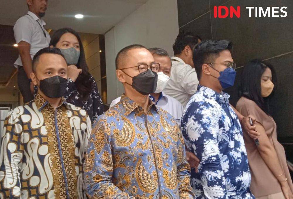 Sekjen PAN Eddy Soeparno penuhi panggilan Polda Metro Jaya sebagai saksi pelapor kasus dugaan pencemaran nama baik oleh Muannas Alaidid, Senin (23/5/2022). (IDN Times/Irfan Fathurohman)
