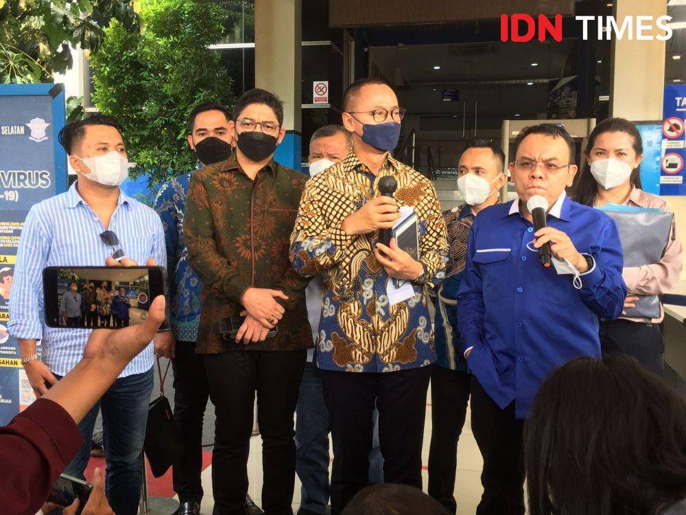 Sekjen PAN Eddy Soeparno penuhi panggilan Polda Metro Jaya sebagai saksi pelapor kasus dugaan pencemaran nama baik oleh Muannas Alaidid, Senin (23/5/2022). (IDN Times/Irfan Fathurohman)